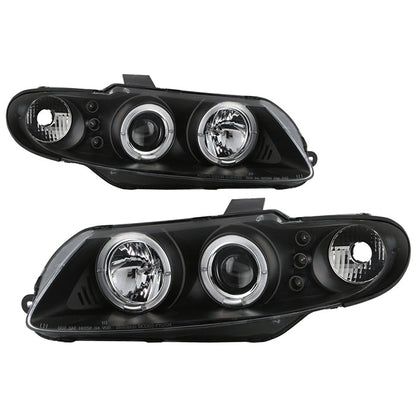 Spyder Pontiac GTO 04-06 Projector Headlights LED Halo LED Black High H1 Low H1 PRO-YD-PGTO04-HL-BK 5011749