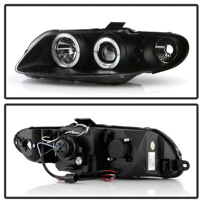 Spyder Pontiac GTO 04-06 Projector Headlights LED Halo LED Black High H1 Low H1 PRO-YD-PGTO04-HL-BK 5011749