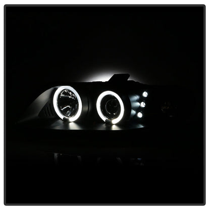 Spyder Pontiac GTO 04-06 Projector Headlights LED Halo LED Black High H1 Low H1 PRO-YD-PGTO04-HL-BK 5011749