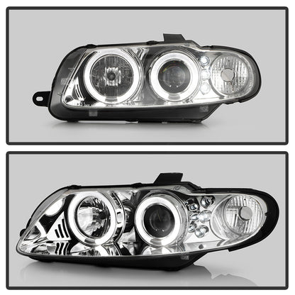 Spyder Pontiac GTO 04-06 Projector Headlights LED Halo LED Chrome High H1 Low H1 PRO-YD-PGTO04-HL-C 5011756