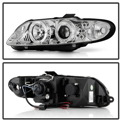 Spyder Pontiac GTO 04-06 Projector Headlights LED Halo LED Chrome High H1 Low H1 PRO-YD-PGTO04-HL-C 5011756