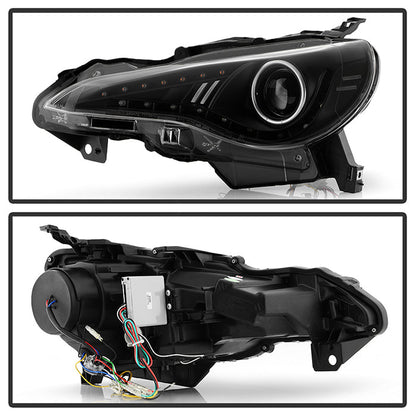 Spyder Scion FRS 12-14 Projector Headlights DRL LED Black PRO-YD-SFRS12-BK 5075413