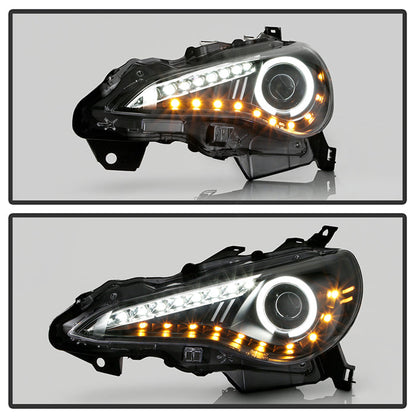 Spyder Scion FRS 12-14 Projector Headlights CCFL Halo DRL LED Black PRO-YD-SFRS12-CCFL-BK 5075383