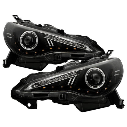 Spyder Subaru BRZ 12-14 Projector Headlights- DRL LED Black PRO-YD-SUBRZ12-BK 5075475