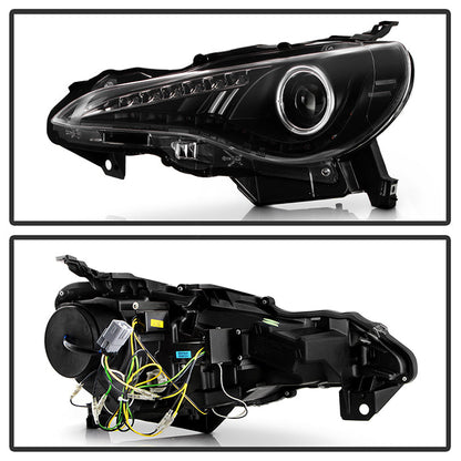 Spyder Subaru BRZ 12-14 Projector Headlights- DRL LED Black PRO-YD-SUBRZ12-BK 5075475