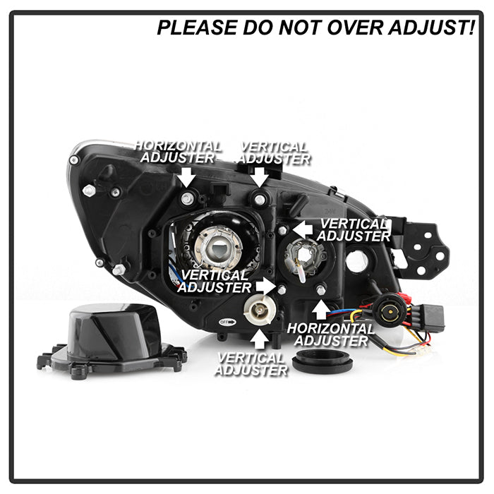 Spyder Subaru WRX 2006-2007 Projector Headlights - Halogen Only - Black PRO-YD-SWRX06-LBDRL-BK 5083920