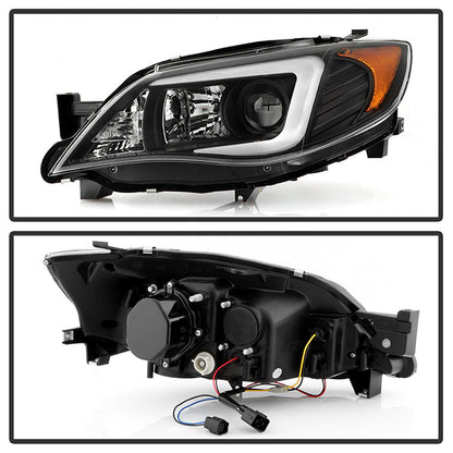 Spyder Subaru WRX 08-09 Projector Headlights - HID Model Only - Black PRO-YD-SWRX08-HID-LBDRL-BK 5083937