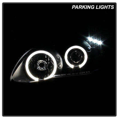 Spyder Projector Headlights | Toyota Corolla 2003-2008 | LED Halo, Black