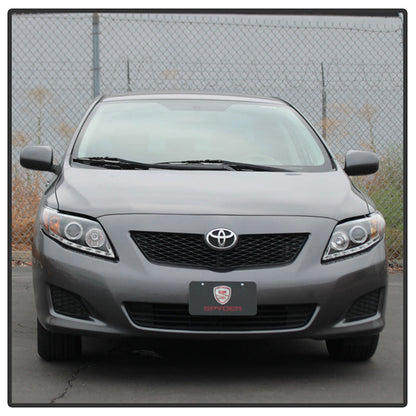 Spyder Toyota Corolla 09-10 Projector Headlights LED Halo DRL Blk High H1 Low H1 PRO-YD-TC09-DRL-BK 5032515