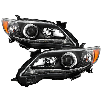 Spyder Toyota Corolla 11-13 Projector Headlights Halogen Model Only - DRL LED Blk PRO-YD-TC11-DRL-BK 5074263