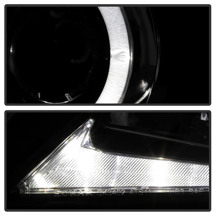 Spyder Toyota Corolla 11-13 Projector Headlights Halogen Model Only - DRL LED Blk PRO-YD-TC11-DRL-BK 5074263