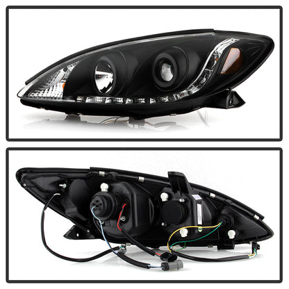 Spyder Toyota Camry 02-06 Projector Headlights DRL Black High H1 Low H1 PRO-YD-TCAM02-DRL-BK 5042798