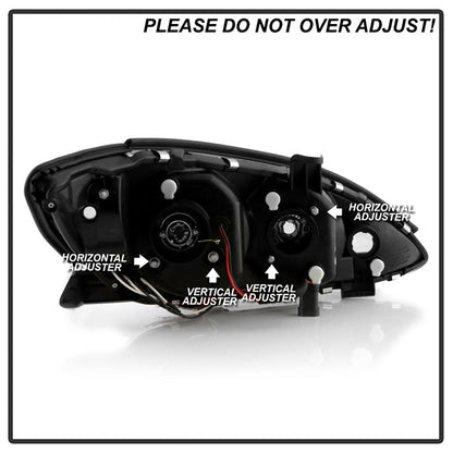 Spyder Toyota Camry 02-06 Projector Headlights LED Halo LED Black High H1 Low H1 PRO-YD-TCAM02-HL-BK 5064301