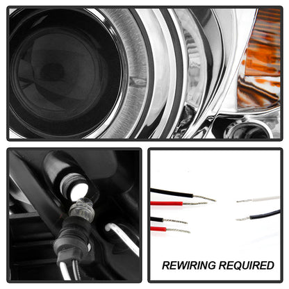 Spyder Toyota Camry 02-06 Projector Headlights LED Halo LED Chrome High H1 Low H1 PRO-YD-TCAM02-HL-C 5064318