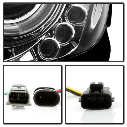 Spyder Toyota Camry 02-06 Projector Headlights LED Halo LED Chrome High H1 Low H1 PRO-YD-TCAM02-HL-C 5064318