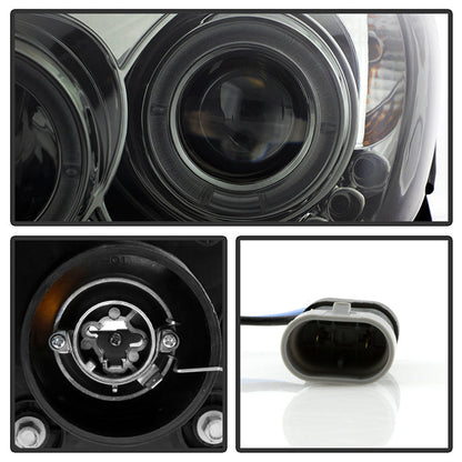 Spyder Toyota Camry 02-06 Projector Headlights LED Halo LED Smoke High H1 Low H1 PRO-YD-TCAM02-HL-SM 5064325
