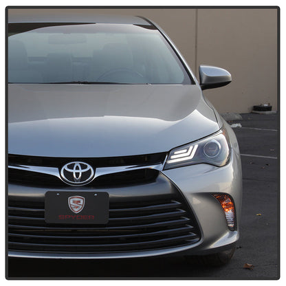 Spyder 15-17 Toyota Camry Projector Headlights - Black (PRO-YD-TCAM15-LB-BK) 5085382