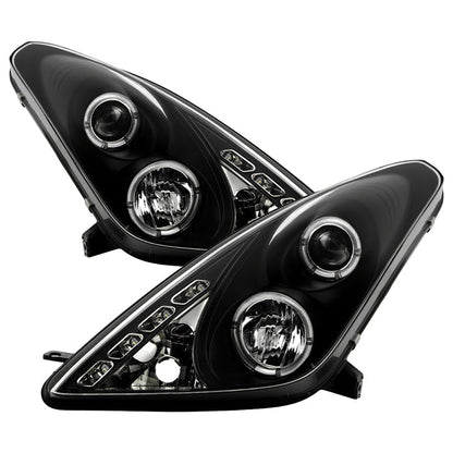 Spyder Toyota Celica 00-05 Projector Headlights LED Halo DRL Blk High H1 Low H1 PRO-YD-TCEL00-LED-BK 5011848
