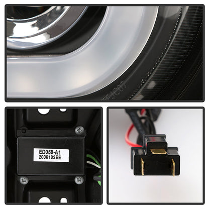 Spyder Toyota FJ Cruiser 07-14 Projector Halogen Model- 3D DRL LED Blk PRO-YD-TFJ07-3DDRL-BK 5075314