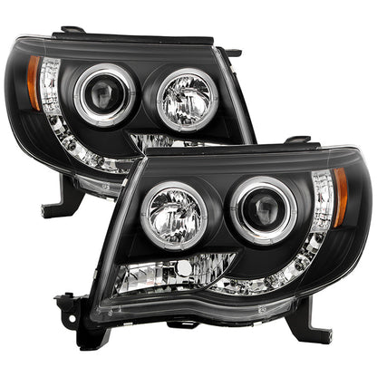 Spyder Toyota Tacoma 05-11 Projector Headlights LED Halo LED Black High H1 Low H1 PRO-YD-TT05-HL-BK 5011916