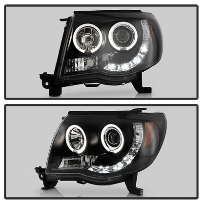 Spyder Toyota Tacoma 05-11 Projector Headlights LED Halo LED Black High H1 Low H1 PRO-YD-TT05-HL-BK 5011916