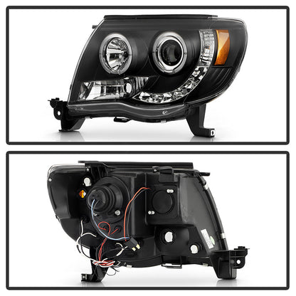 Spyder Toyota Tacoma 05-11 Projector Headlights LED Halo LED Black High H1 Low H1 PRO-YD-TT05-HL-BK 5011916
