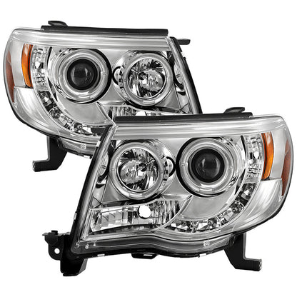 Spyder Toyota Tacoma 05-11 Projector Headlights LED Halo LED Chrome High H1 Low H1 PRO-YD-TT05-HL-C 5011923