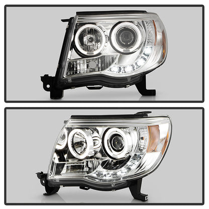 Spyder Toyota Tacoma 05-11 Projector Headlights LED Halo LED Chrome High H1 Low H1 PRO-YD-TT05-HL-C 5011923