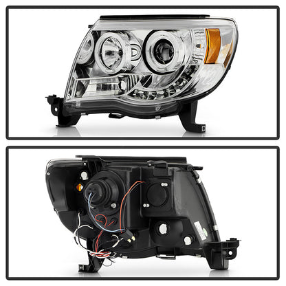 Spyder Toyota Tacoma 05-11 Projector Headlights LED Halo LED Chrome High H1 Low H1 PRO-YD-TT05-HL-C 5011923