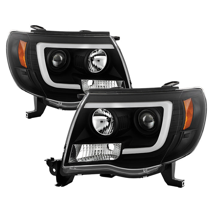 Spyder Toyota Tacoma 05-11 Projector Headlights - Light Bar DRL - Black PRO-YD-TT05V2-LB-BK 5084514