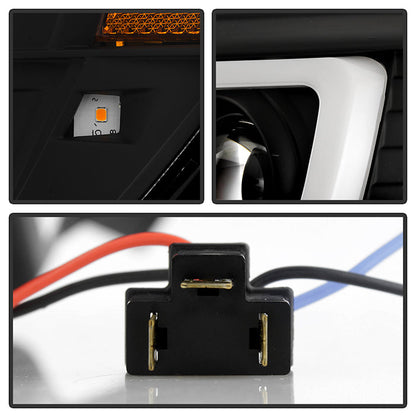 Spyder Toyota Tacoma 05-11 Projector Headlights - Light Bar DRL - Black PRO-YD-TT05V2-LB-BK 5084514