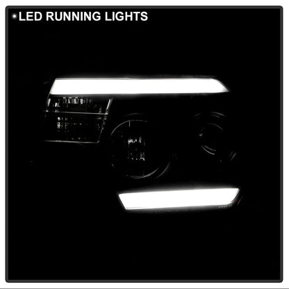 Spyder Toyota Tacoma 12-15 Projector Headlights Light Bar DRL Black PRO-YD-TT12-LBDRL-BK 5081711