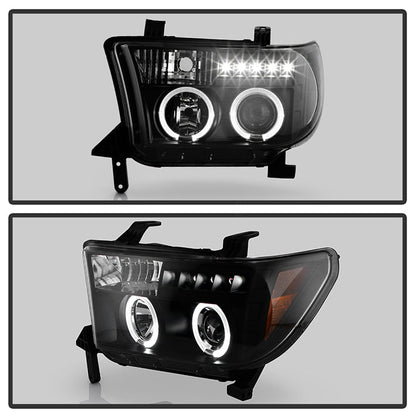 Spyder Toyota Tundra 07-133 Projector Headlights LED Halo LED Blk PRO-YD-TTU07-HL-BK 5012029