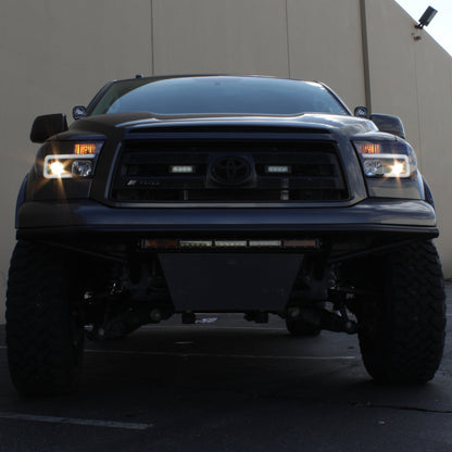 Spyder 08-13 Toyota Sequoia Projector Headlights - Light Bar DRL - Black PRO-YD-TTU07V2-LB-BK 5085344