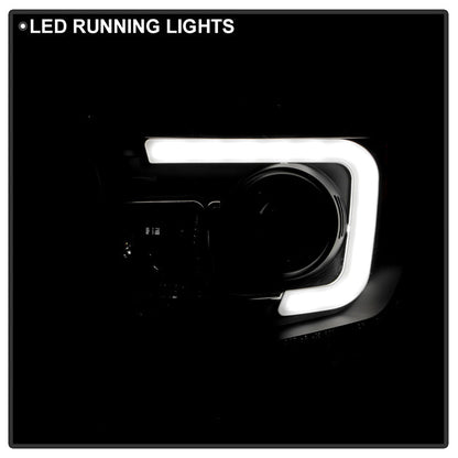 Spyder Toyota Tundra 2014-2016 Projector Headlights Light Bar DRL Black PRO-YD-TTU14-DRL-BK 5080158