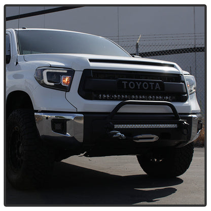 Spyder Toyota Tundra 2014-2016 Projector Headlights Light Bar DRL Black PRO-YD-TTU14-DRL-BK 5080158