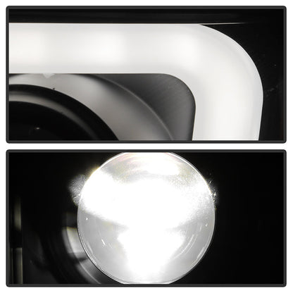 SPYDER 14-17 Toyota Tundra(SR/SR5) Light Bar Projector Headlights - LED - Black PRO-YD-TTU14AP-BK 5088055