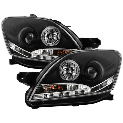 Spyder Toyota Yaris 07-11 4Dr Projector Headlights LED Halo DRL Blk PRO-YD-TYA074D-DRL-BK 5038944