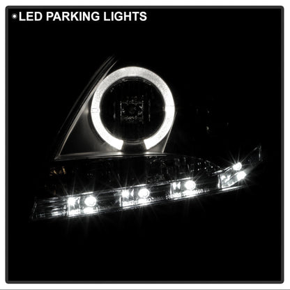 Spyder Toyota Yaris 07-11 4Dr Projector Headlights LED Halo DRL Blk PRO-YD-TYA074D-DRL-BK 5038944