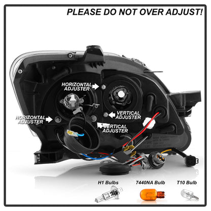 Spyder Toyota Yaris 07-11 4Dr Projector Headlights LED Halo DRL Blk PRO-YD-TYA074D-DRL-BK 5038944