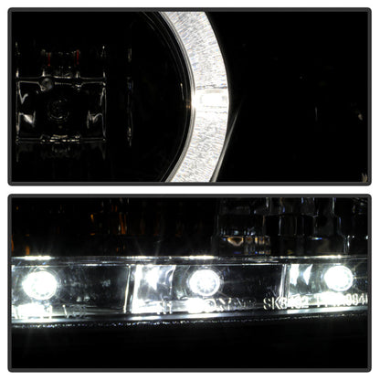 Spyder Toyota Yaris 07-11 4Dr Projector Headlights LED Halo DRL Blk PRO-YD-TYA074D-DRL-BK 5038944
