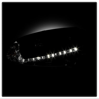 Spyder Volkswagen GTI 06-09/Jetta 06-09 Halogen Model Only - DRL Black PRO-YD-VG06-DRL-BK 5017505