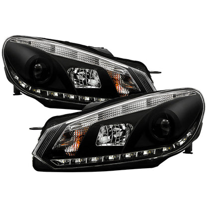 Spyder Volkswagen Golf/GTI 10-13 Projector Headlights Halogen Model- DRL Blk PRO-YD-VG10-DRL-BK 5012111