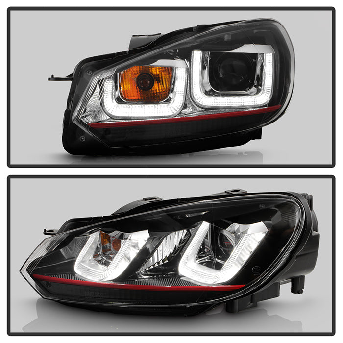 Spyder Volkswagen Golf / GTI 10-13 Version 3 Projector Headlights - Black PRO-YD-VG10V3R-DRL-BK 5082046