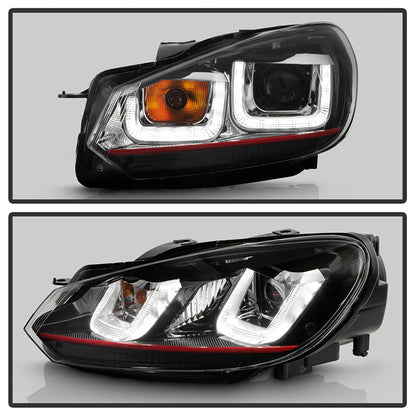Spyder Volkswagen Golf / GTI 10-13 Version 3 Projector Headlights - Black PRO-YD-VG10V3R-DRL-BK 5082046