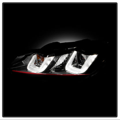 Spyder Volkswagen Golf / GTI 10-13 Version 3 Projector Headlights - Black PRO-YD-VG10V3R-DRL-BK 5082046