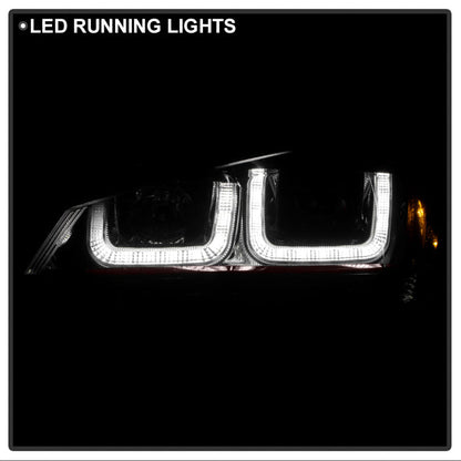 Spyder Volkswagen Golf VII 14-16 Projector Headlights DRL LED Red Stripe Blk PRO-YD-VG15-RED-DRL-BK 5080592