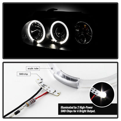 Spyder Volkswagen Golf IV 99-05 Projector Headlights LED Halo Black High H1 Low H1 PRO-YD-VG99-BK 5012159
