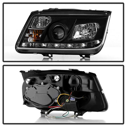 Spyder Volkswagen Jetta 99-05 Projector HeadlightsDRL Blk PRO-YD-VJ99-DRL-BK 5012234