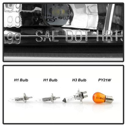 Spyder Volkswagen Jetta 99-05 Projector HeadlightsDRL Blk PRO-YD-VJ99-DRL-BK 5012234